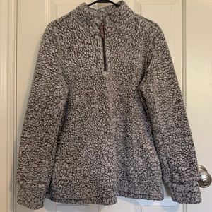 Weatherproof Gray Pull Over Quarter Zip Sweater